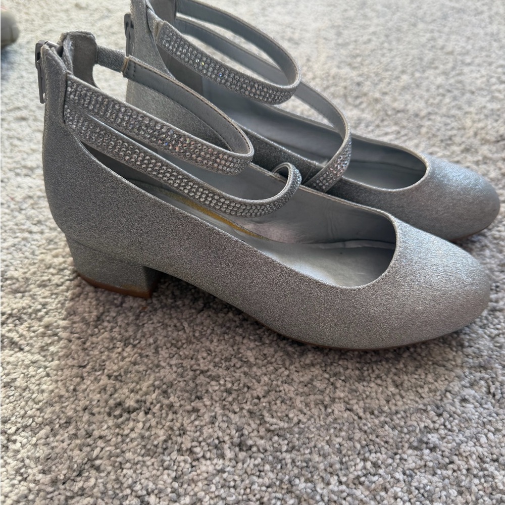 Copper Key Shimmering Silver Kids' Heels